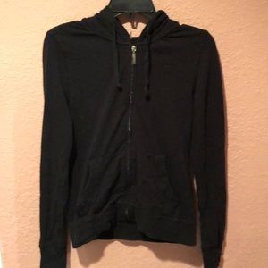 Simple black zip up hoodie